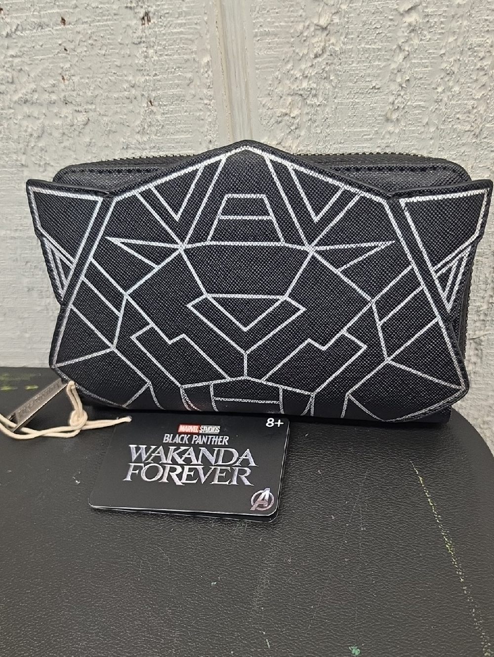 Marvel Black Panther Geometric Cosmetic Bag - Black & White